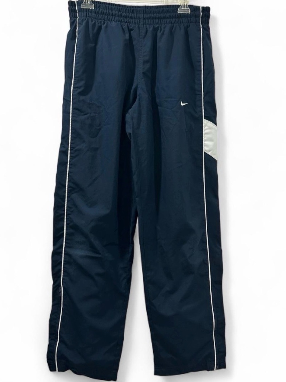 Nike Mens Navy Track Pants with White Piping